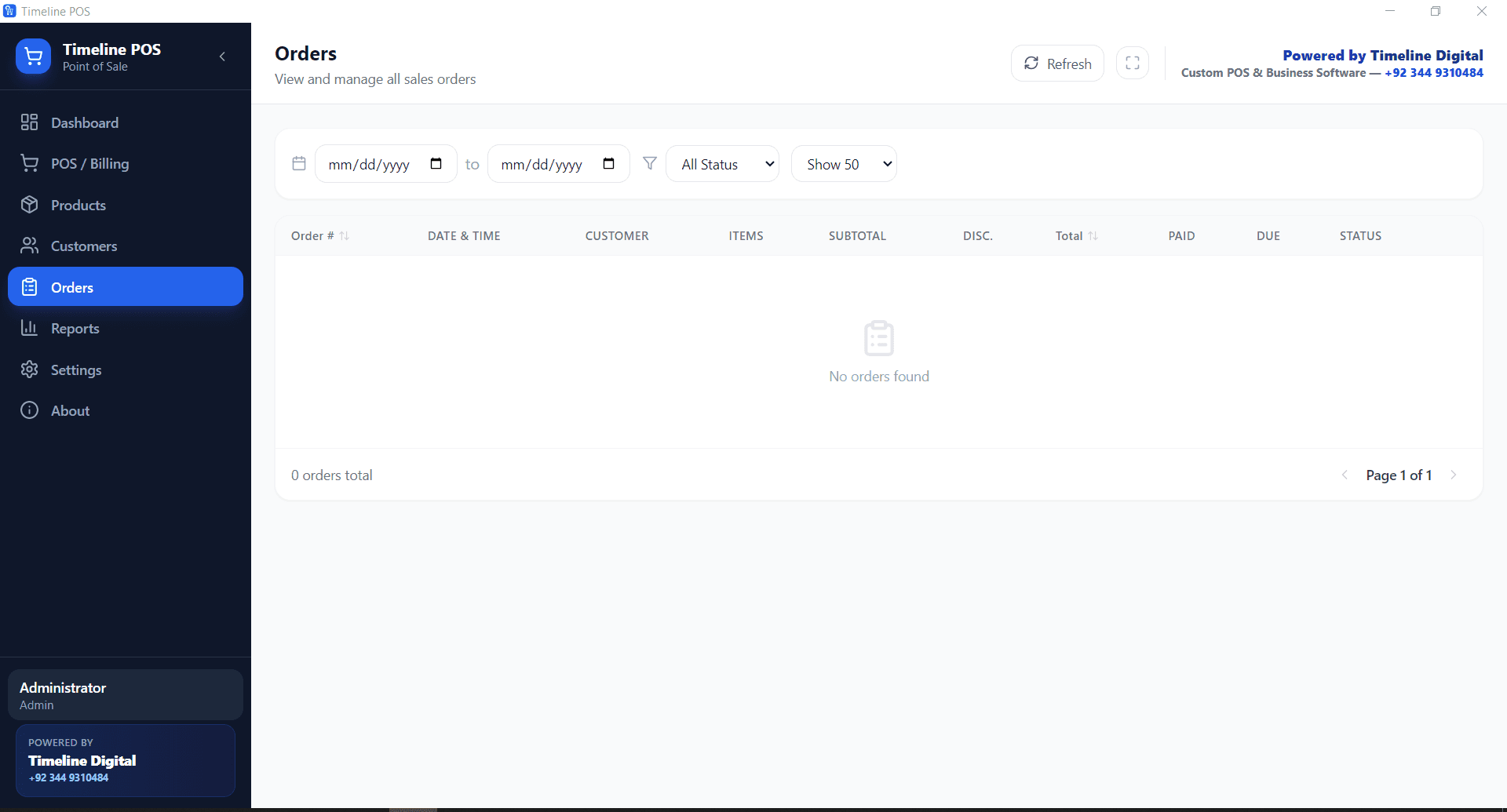 order management and sales history tracking in POS system