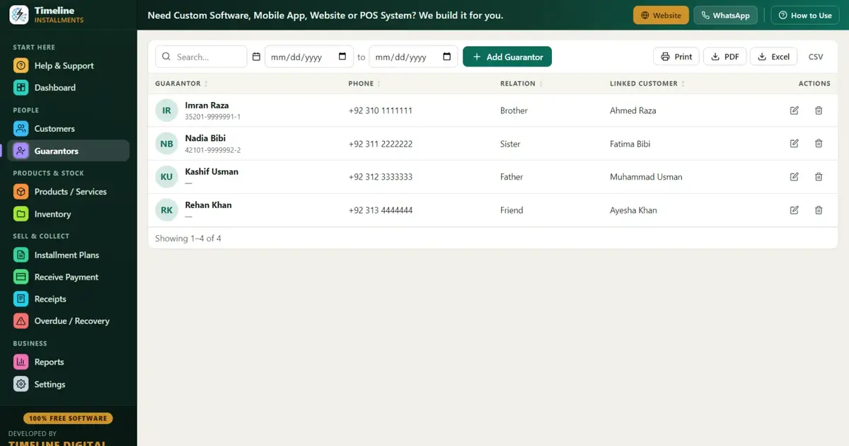 Buy here pay here dealer guide showing self-financing unit economics and weekly payment tracking in free installment software