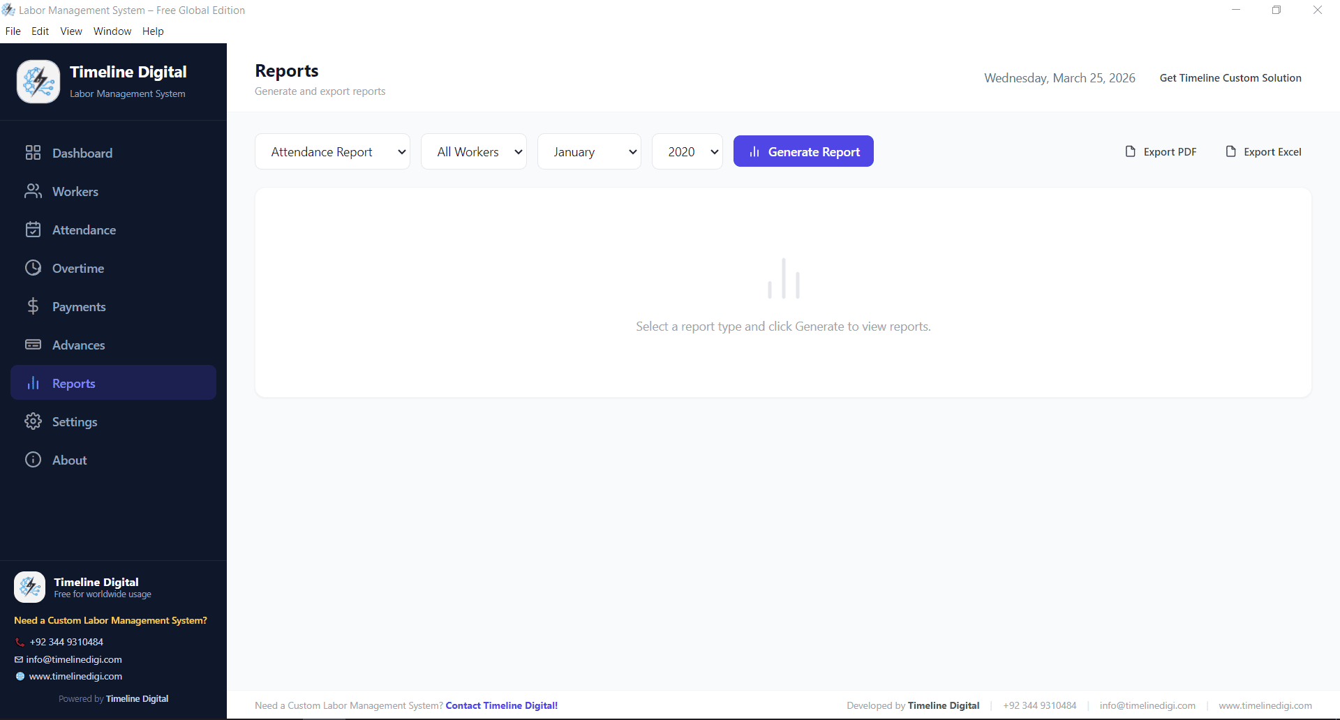 Detailed Labor Reports