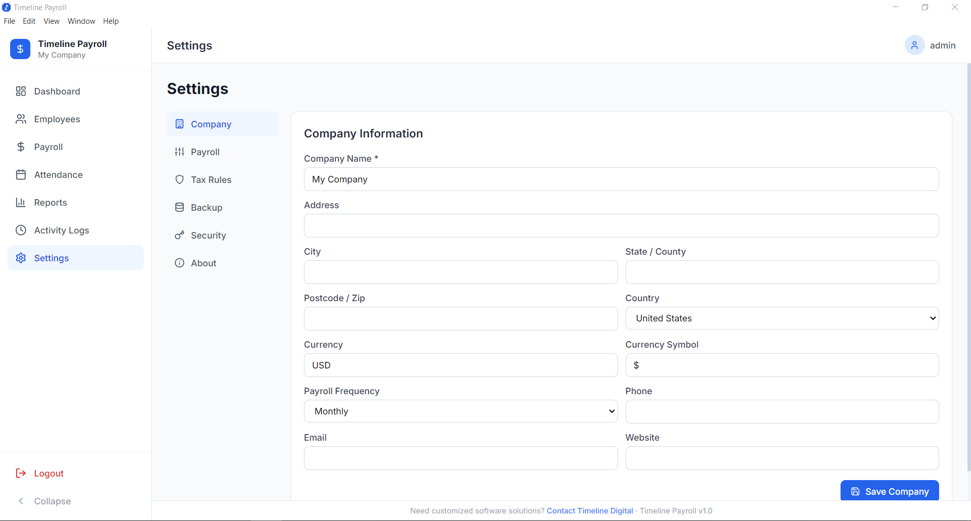 Settings and Configuration
