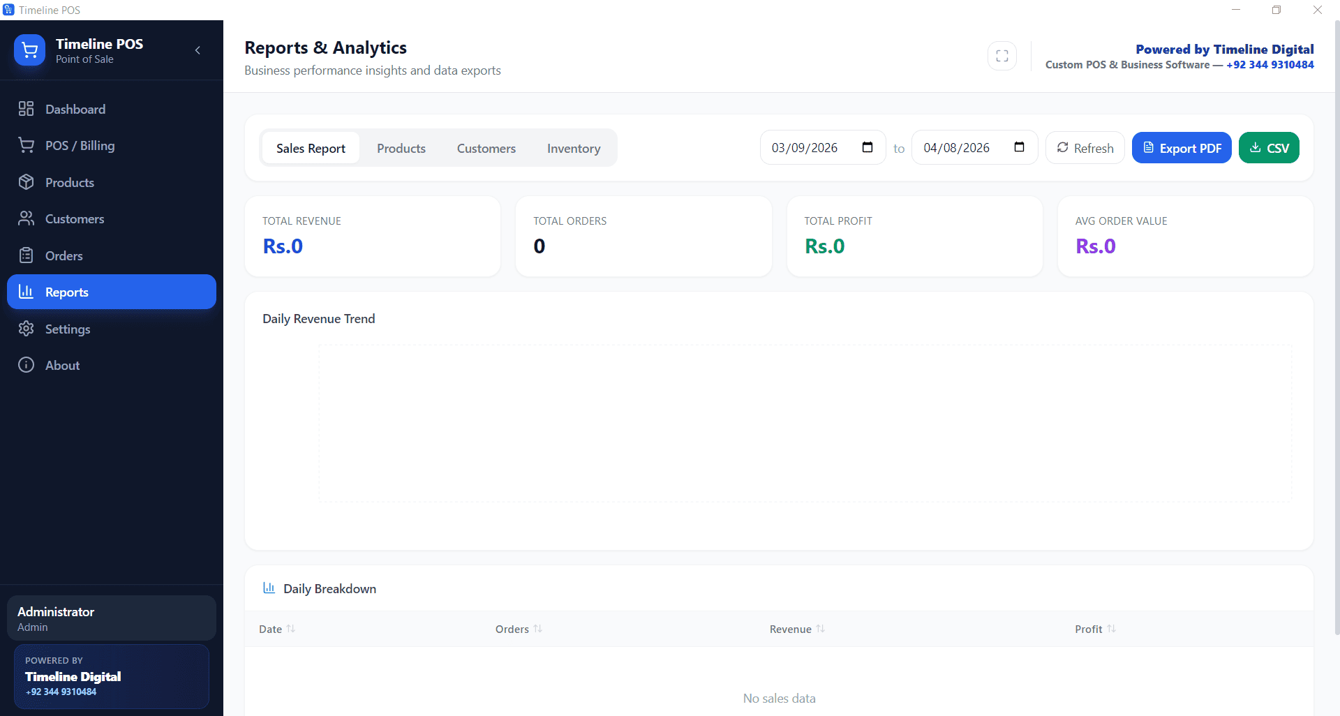 Sales and Inventory Reports